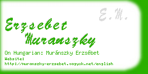 erzsebet muranszky business card